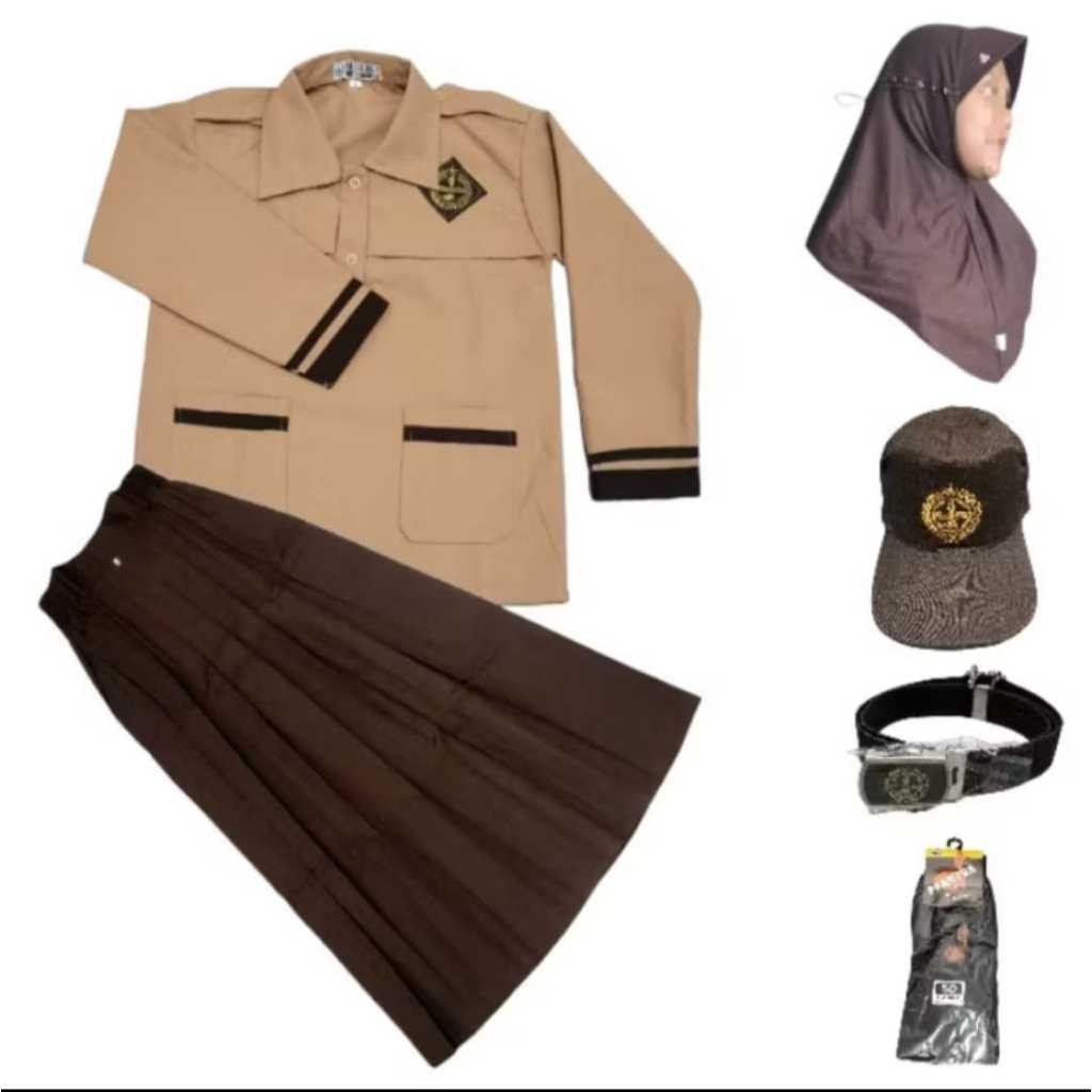 GONDANGSTORE Super Complete Suit Alert Scout Girls Elementary School Uniform Long Shirt Long Skirt