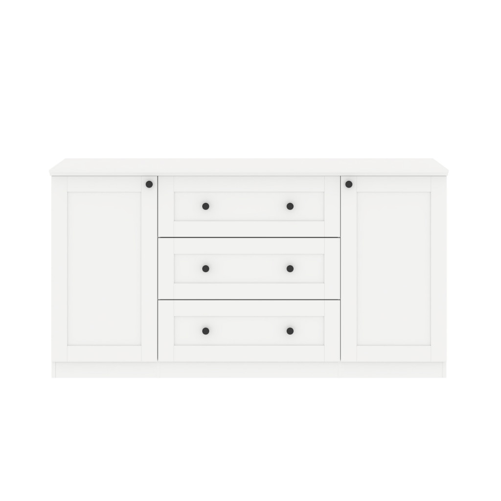 Koncept Furniture ตู้เตี้ย รุ่น Moneta สีขาว (150x45x80 ซม.)  แบรนด์ KONCEPT FURNITURE