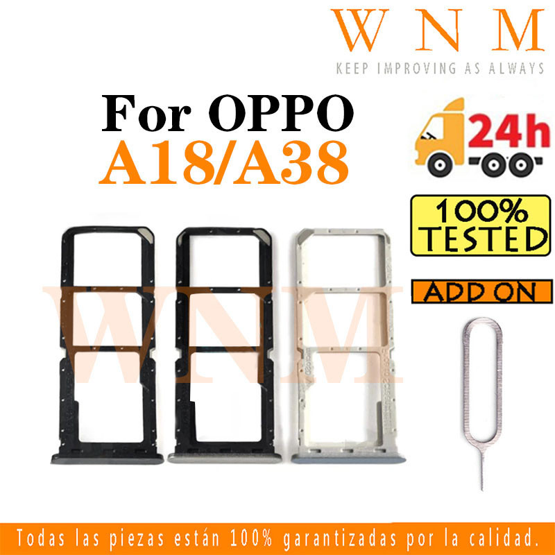 สําหรับ OPPO A18/A38 ซิมการ์ดถาดซิมการ์ดผู้ถือการ์ด Reader SD Slot อะแดปเตอร์เปลี่ยน Part