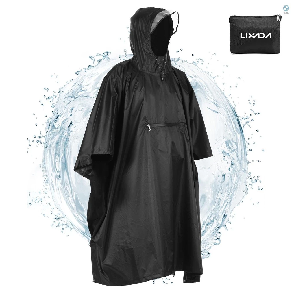 LIXADA เสื้อกันฝนปอนโช กันน้ำ สำหรับตั้งแคมป์ เดินป่า ตกปลา