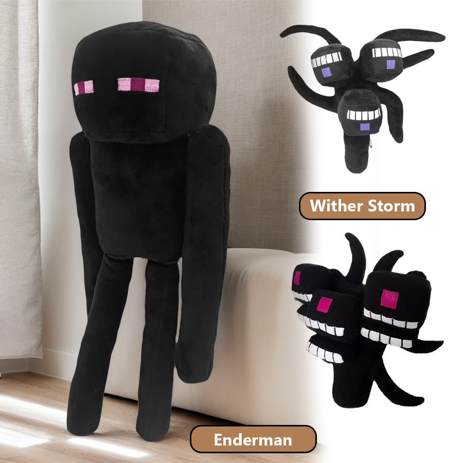 Minecraft Enderman ของเล่นตุ๊กตาการ์ตูน Wither Storm ตุ๊กตาตุ๊กตาตัวละครเกมอุปกรณ์ต่อพ่วงของขวัญสําหรับแฟนๆเด็ก antirtth