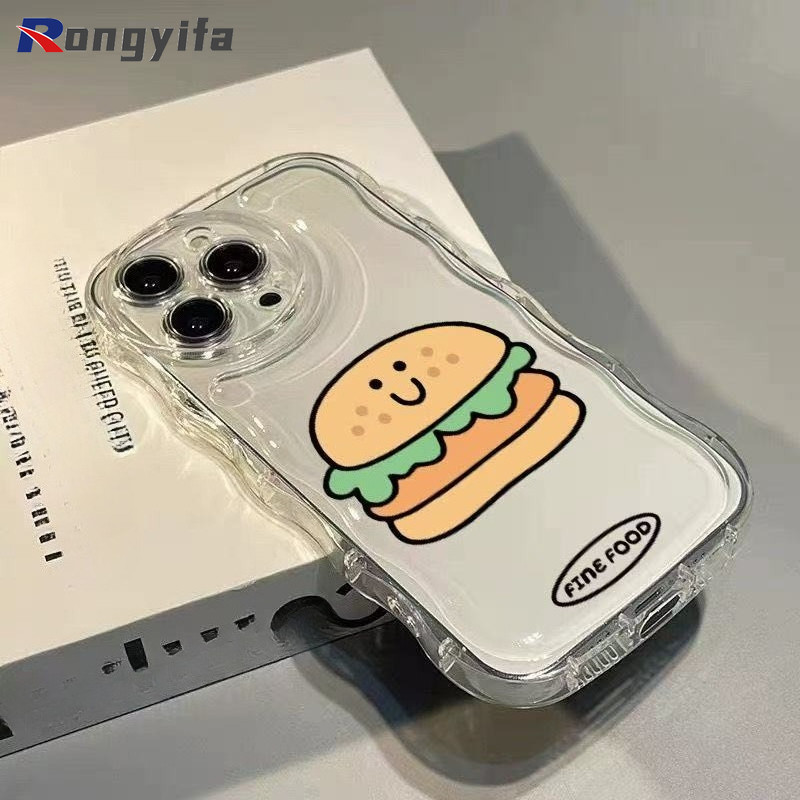 การ์ตูนแฮมเบอร์เกอร์เคสโทรศัพท์สําหรับ iQOO Z10 Turbo Pro Z10X Z9 Turbo Plus Lite Z9X Z8 Z8X Z7 Pro 