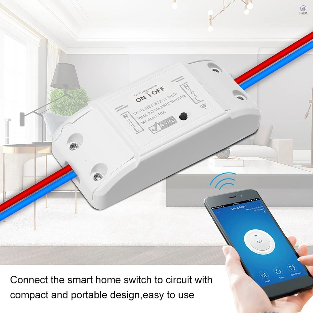 Wifi สมาร์ทสวิทช์ 10A 2200W รองรับ Alexa Home และแอปมือถือ thumbnail 6
