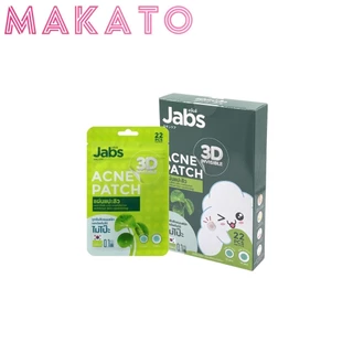 Jabs แผ่นแปะสิว 3D อินวิซิเบิล ที่ติดสิว แผ่นติดสิว สำหรับแปะสิว แจ้บ แบบซองกับแบบกล่อง 22 ชิ้น