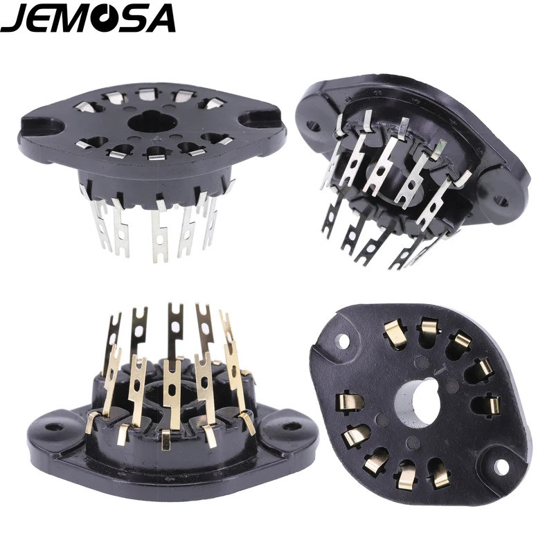 10PIN ซ็อกเก็ตหลอด Bakelite TUS-Y10 วาล์วซ็อกเก็ตสําหรับ EL12 EL156 ECL11 AZ11 AZ12 EZ150 สูญญากาศหล