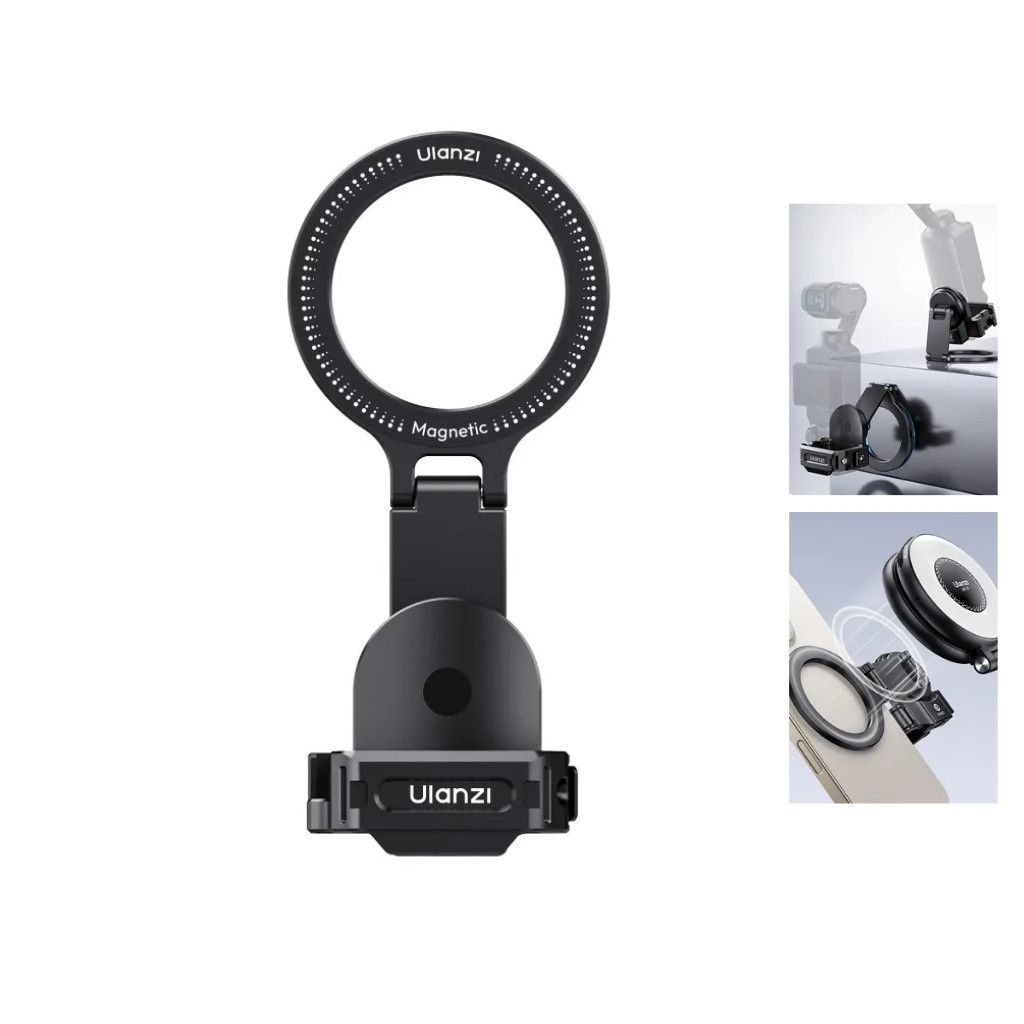 Ulanzi PM01 Magnetic Expansion Adapter DJI Osmo Pocket 4 /3 ตัวแปลง แบบ MagS afe ติดมือถือ ไฟเซลฟี่