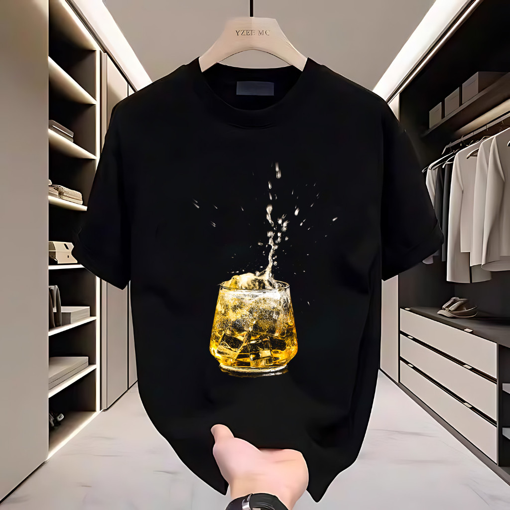 KATUN VBA Tide Plankton ดอกไม้พิมพ์หล่อพิมพ์ขวดเสื้อยืดฤดูร้อนใหม่ชายแขนสั้นเสื้อยืดหลวมผ้าฝ้ายรอบคอ