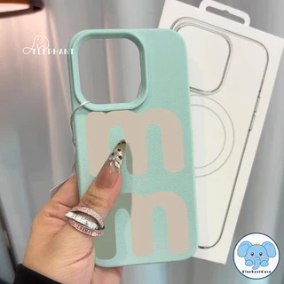 เคสไอโฟน XR สำหรับ IPhone 17 air 13 11 16 15 12 14 Pro Max XR X XS Max 16 7 8 Plus เคสตัวอักษร M การ์ตูนแฟชั่นเรียบง่าย