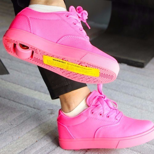 American heelys Ultra-Light Roller Skating Walking Women Student Fashion Canvas Single Wheel Reel Fo