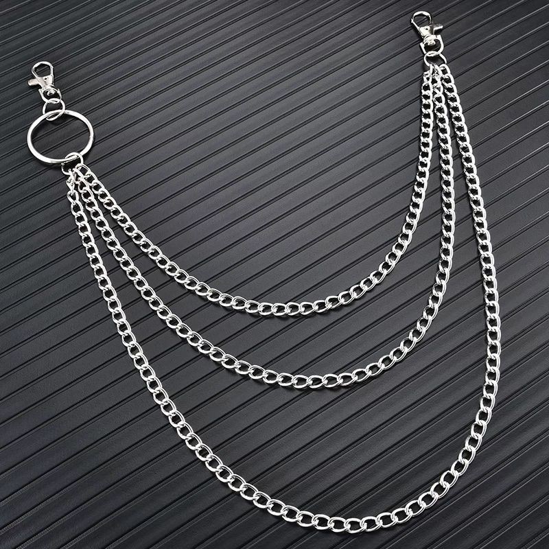 可拆卸链子裤链配饰嘻哈裤子挂链潮流链条腰链装饰品男女牛仔挂饰Detachable chain pants chain accessories hip-hop pants hanging chain20