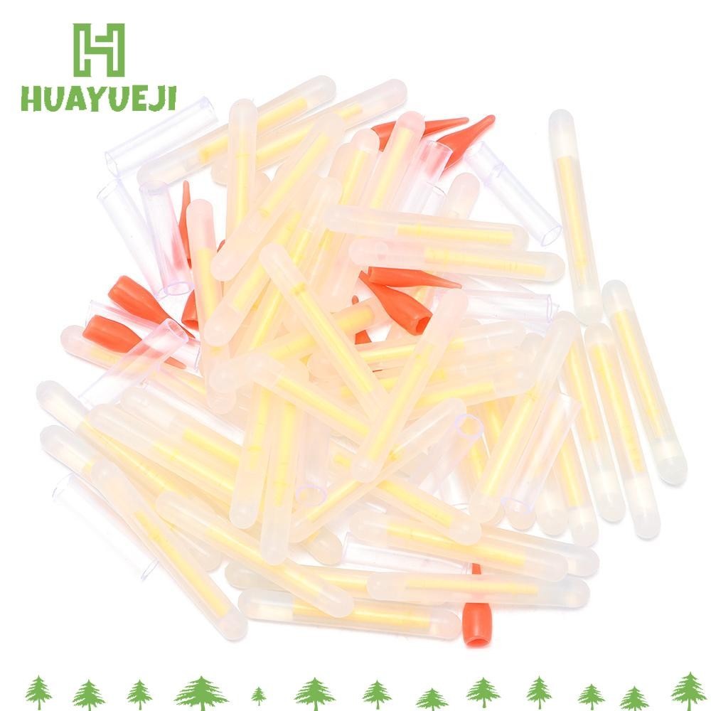 YUEJI ทุ่นตกปลา 50 ชิ้น พลาสติก Ultra Bright Luminous สำหรับการตกปลาตอนกลางคืน