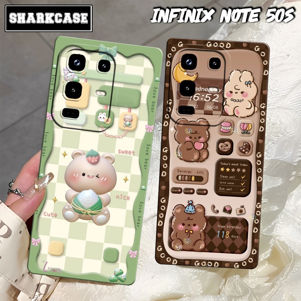 Softcase HP INFINIX NOTE 50s / NOTE 50X / NOTE 50 / NOTE 50 PRO / NOTE 50 PRO PLUS ลายหมีน่ารักล่าสุ