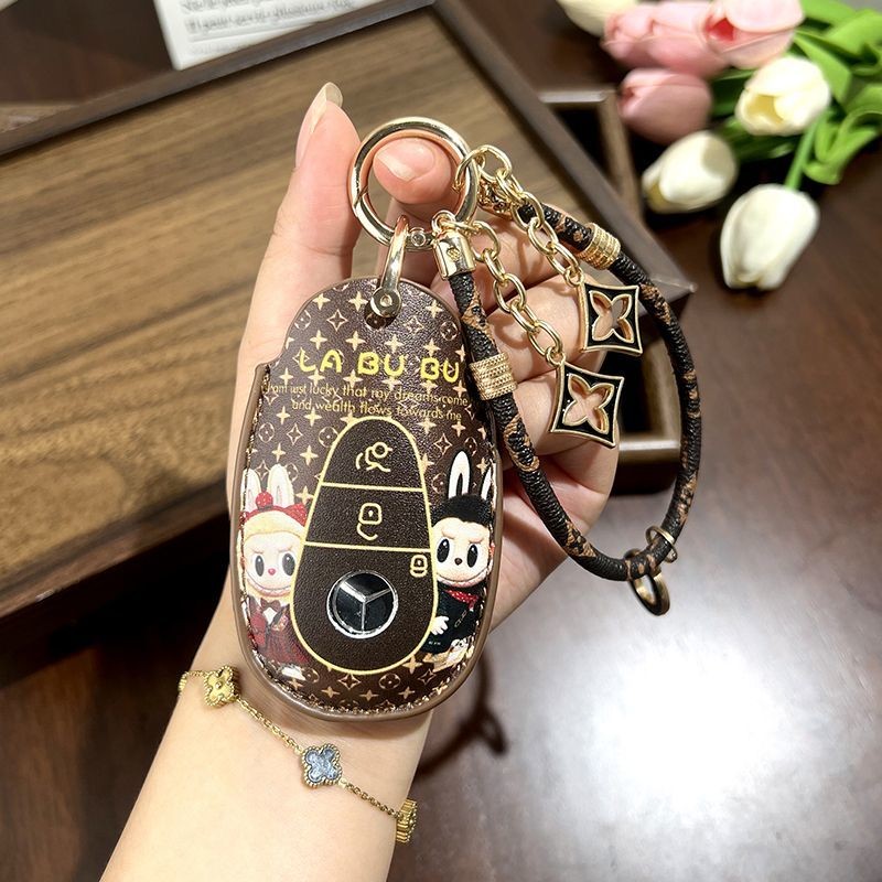 Mercedes-Benz E300L ฝาครอบกุญแจ C260L/GLC300l/A200L/C200L/GLB220/GLA200 กระเป๋าหัวเข็มขัด I7O3