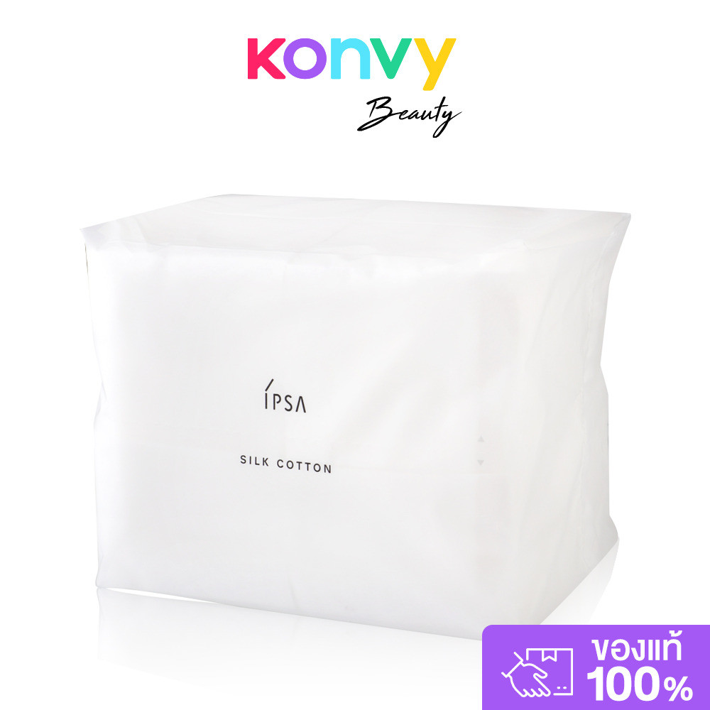 IPSA สำลีสำหรับเช็ดหน้า Silk Cotton Facial 120 แผ่น.