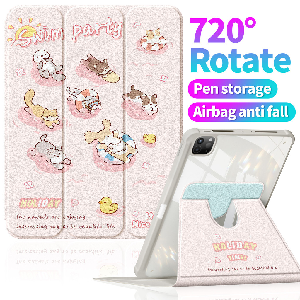 เหมาะสําหรับ AppleiPad เคสป้องกัน 2025Pro11 Air7 M3 gen11thA16 สไตล์ล่าสุด Air5/4th10.9 "Gen10th9th8