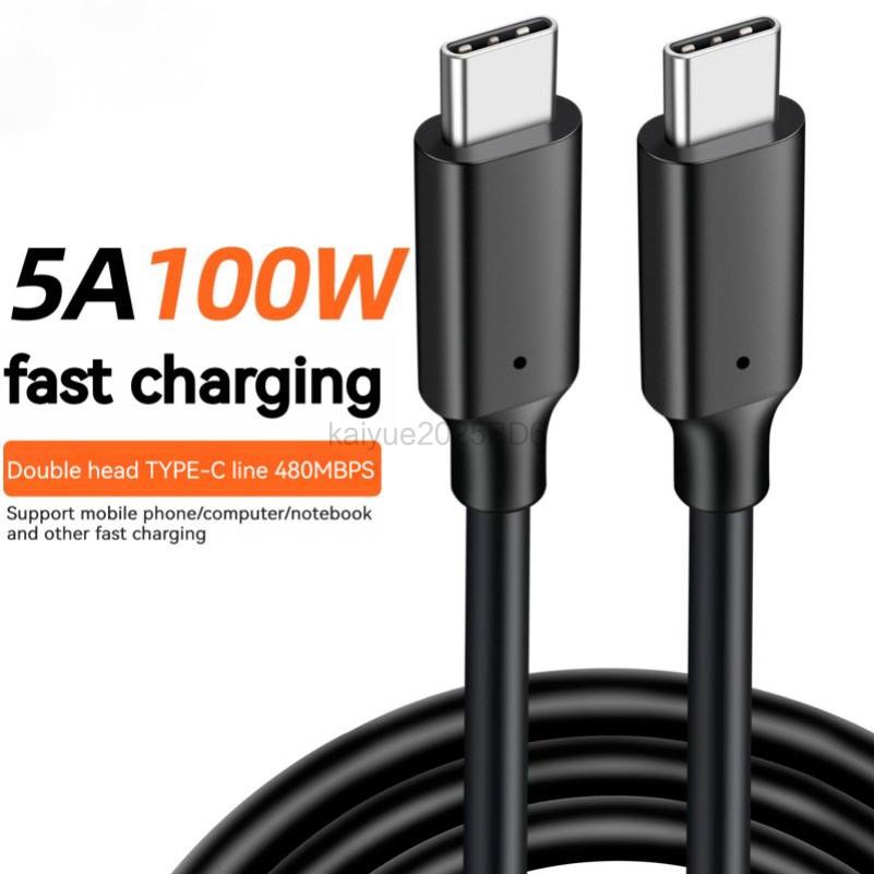 5A ประเภท C ถึง Type C 100W PD Fast charge ข้อมูลสาย 3M 2M 1.5M 1M 0.5M 0.2M สําหรับโทรศัพท์มือถือแล