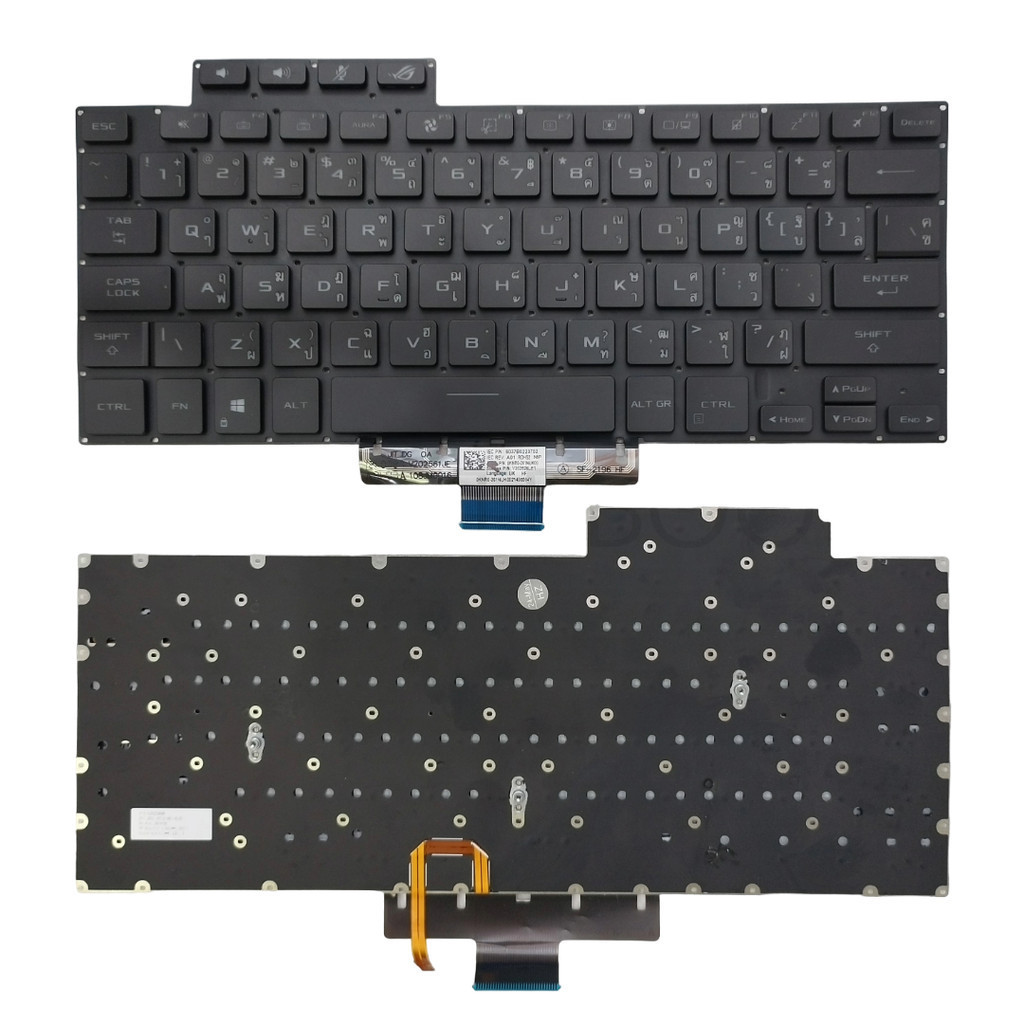 อะไหล่ คีย์บอร์ด แป้นพิมพ์ ASUS Zephyrus ROG 16 G16 GA503 15 GU603 M16 Keyboard เปลี่ยนใหม่  สอบถามก