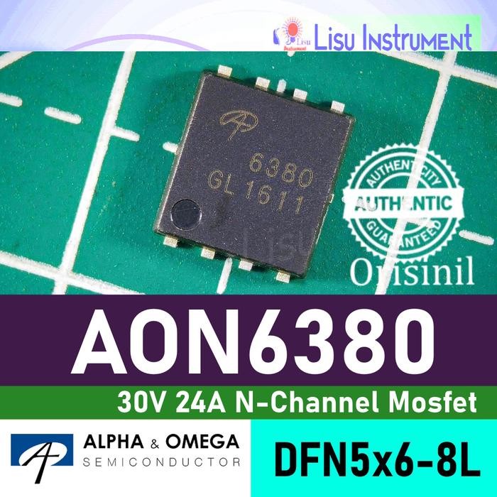 AON6380 30V 24A N-Channel Mosfet 6380 DFN5x6-8L Alpha & Omega ORIGINAL
