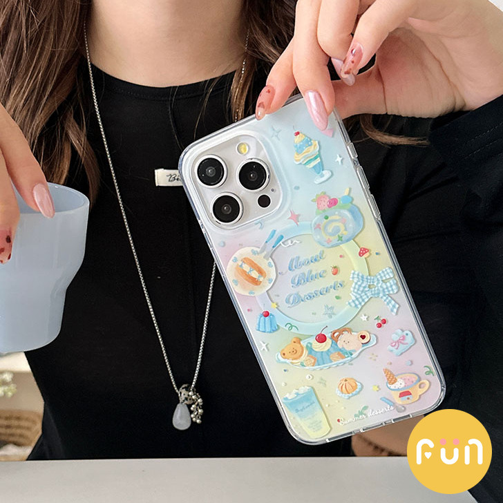 INS Slippable เค้กไอศกรีม Bowknot Holder Stand ไร้สายชาร์จเคสโทรศัพท์สําหรับ iPhone 17 16 15 14 Pro Max 13 iPhone17 ป้องกันฝุ่น IMD Magnetic Mobile Shell - รูปที่ 2