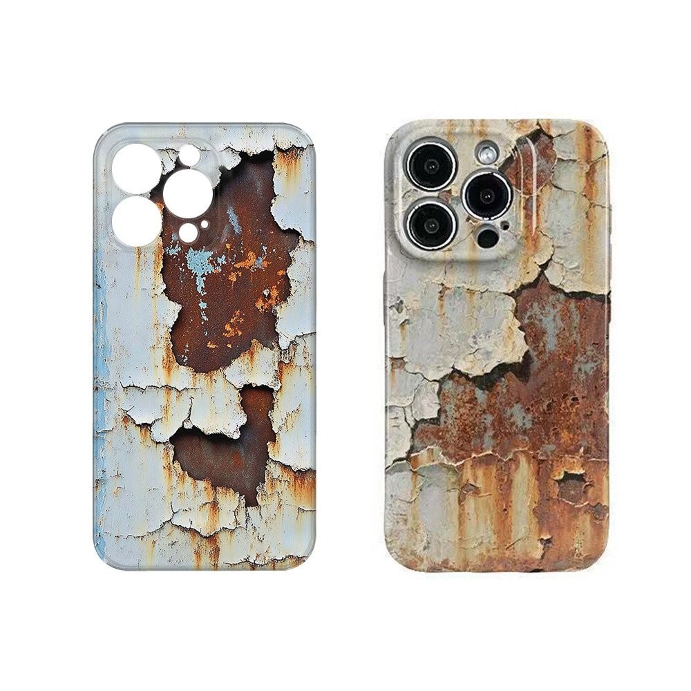 เคสโทรศัพท์เหมาะสําหรับiPhone 7 8 X XS XR XSmax 11 12 13 14 15 16 17 Pro max Plus Airเกาหลีฟิล์มจําลองสนิมShock-resistant Hard Caseรวมทุกอย่างป้องกันกรณีเชลล์ 49UU