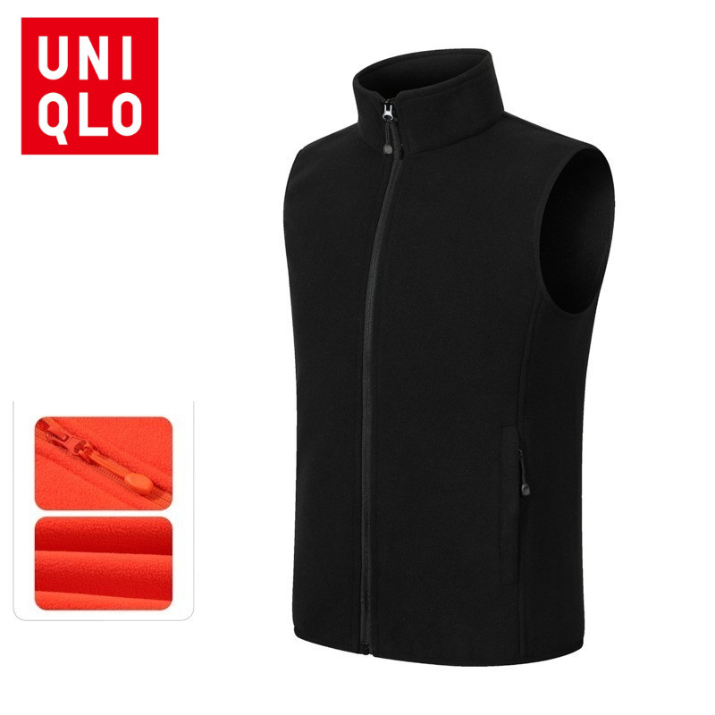 UNIQLO ยูนิโคล่ เสื้อกั๊กกันลม อเนกประสงค์ สำหรับฤดูใบไม้ร่วงและฤดูหนาว สีทึบ