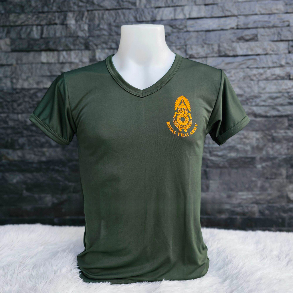 กองทัพบก(ทบ.) เสื้อรองในทหาร 100% cotton คอกลม แขนสั้น ละอายหาย ระบายอากาศ สำหรับทั้งเพศ ขนาด S-5XL [COD | พร้อมส่ง] - รูปที่ 2