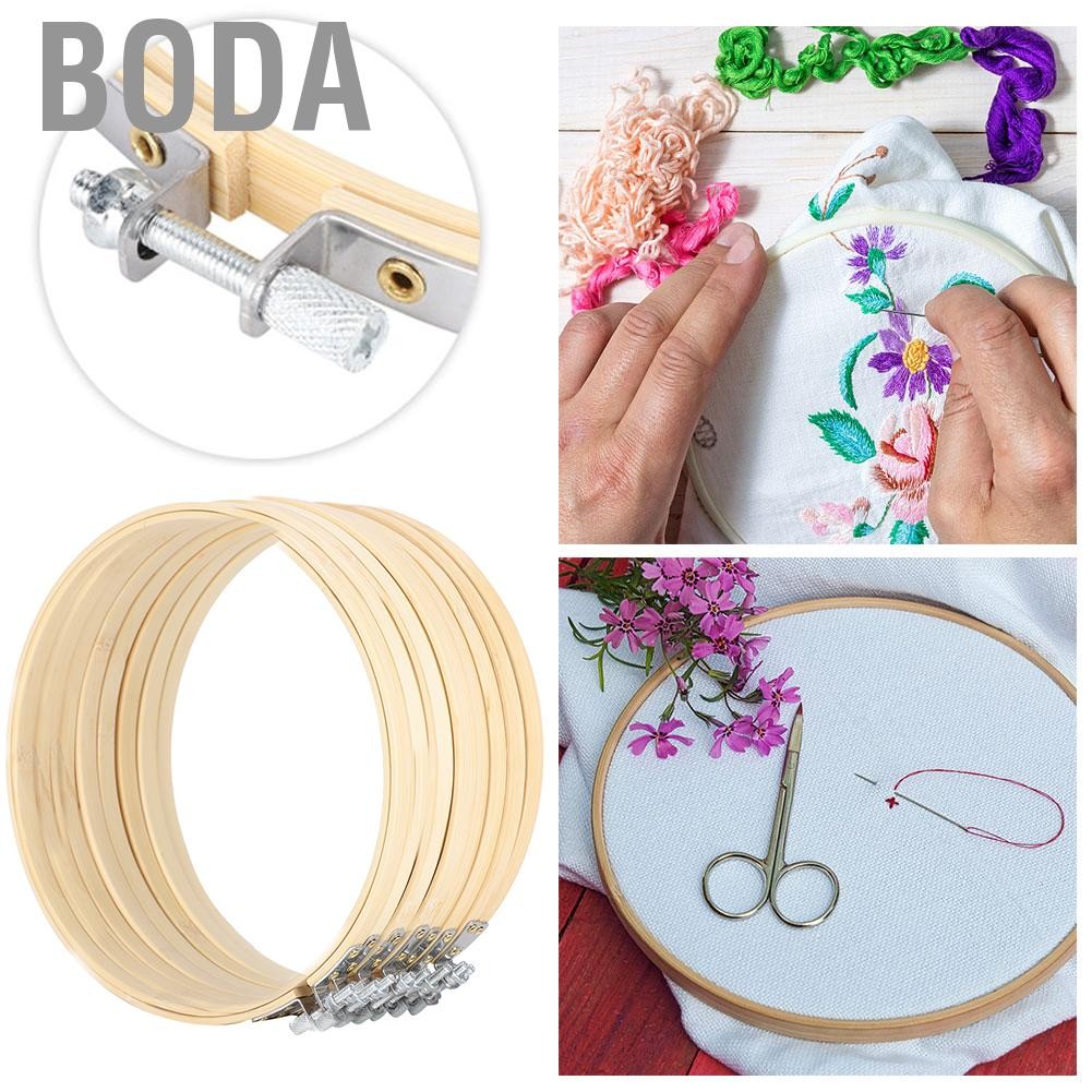 Boda Boda-th Embroidery Hoop 8pcs ห่วงปรับเปลี่ยนกรอบการเย็บผ้าตัดขวางแบบ Cross Frame Circle Circle
