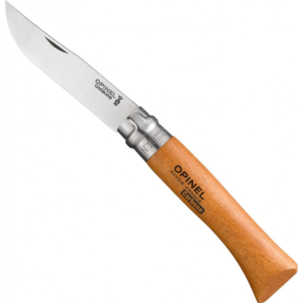 OPINEL No.10 Carbon steel มีดพับเดินป่า ใบมีคาร์บอน (ไม่มีกล่อง)