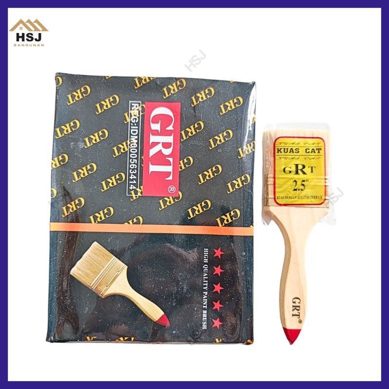 แปรงทาสีไม้เหล็กติดผนัง GRT ขนาด 2 นิ้ว แปรง GRT