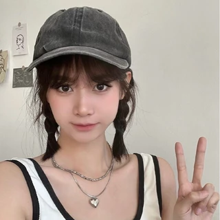 Style studio ชิปปิ้ง💕หมวกเบสบอลเดนิมล้าง สไตล์อเมริกันย้อนยุค ใส่ได้ทั้งหญิงชาย สำหรับหน้าร้อนและใบไม้ผลิ