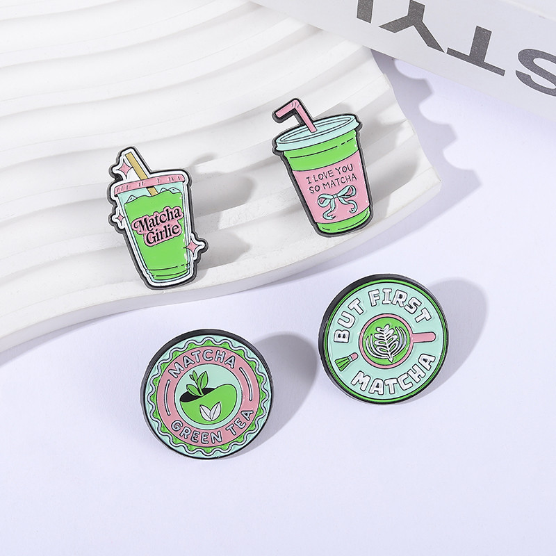 เข็มกลัดการ์ตูน-matcha girlie พร้อมคำคมสนุกๆ ‘ฉันรักคุณ’ เหมาะสำหรับเสื้อผ้าและกระเป๋าเป้ ราคา ถูกที่สุด ดีลบีเคเค แกลเลอรีภาพที่ 2