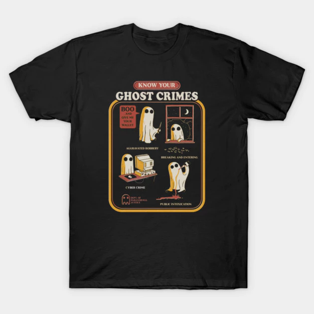 เสื้อยืด Vintage Ghost Crimes คอกลม