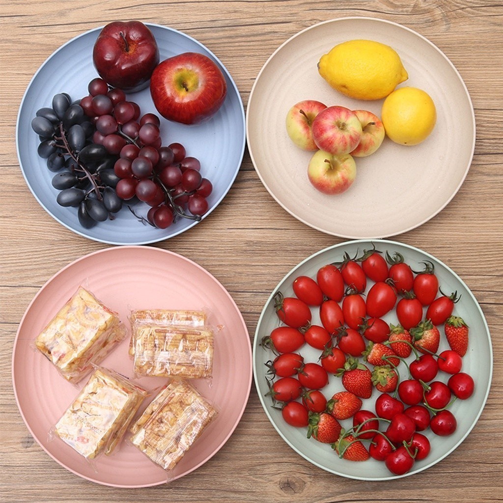 จาน จานก้นลึก ถ้วย ขนาด20cm จานข้าวฟางข้าวสาลี เป็นได้ทั้งจานและถ้วยไปในตัว สามารถนำเข้าไมโครเวฟได้ ปลอดภัย ปลอดสาร - รูปที่ 2