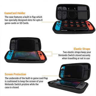 เคสป้องกันแบบพกพาธีม Nintendo Switch - กระเป๋าใส่เดินทางแบบพกพาเปลือกแข็งสําหรับ Nintendo Switch และคอนโซล OLED ใหม่