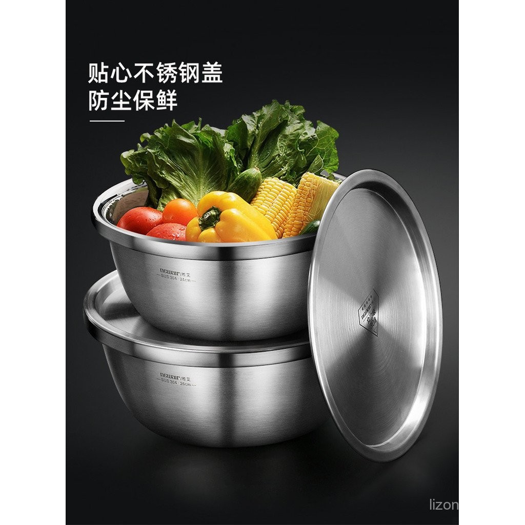 อุปกรณ์เสริม Full ฝาปิด T9J5 รอบหนาขายส่ง Fresh-Keeping ฝาปิดอ่างล้างหน้าสแตนเลส 3 อ่างล้างหน้า 304 