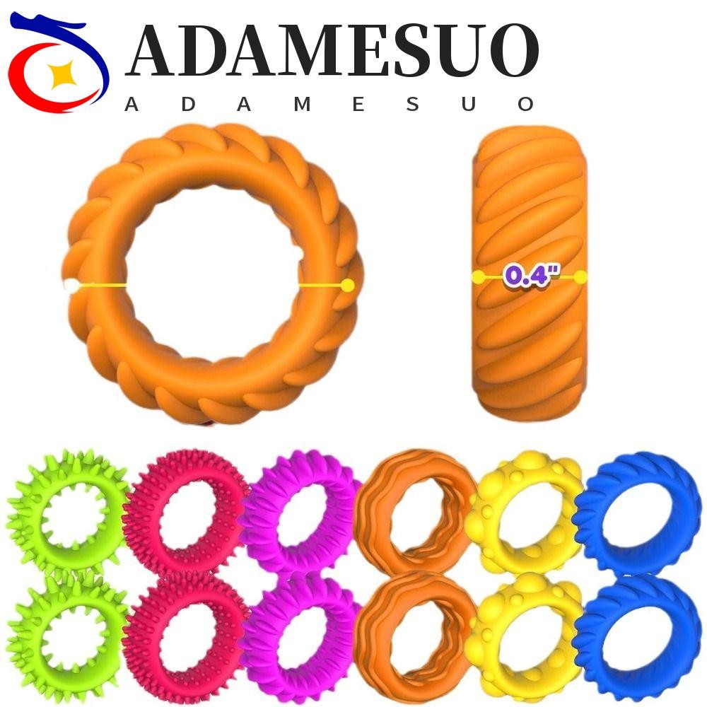 ADAMESUO Sensory Fidget แหวน,ยืดเพิ่มความสนใจเงียบ Decompressors แหวน,เนื้อเคล็ดลับซิลิโคนที่ไม่ซ้ํากันซิลิโคน Sensory แหวนวันหยุดของขวัญ