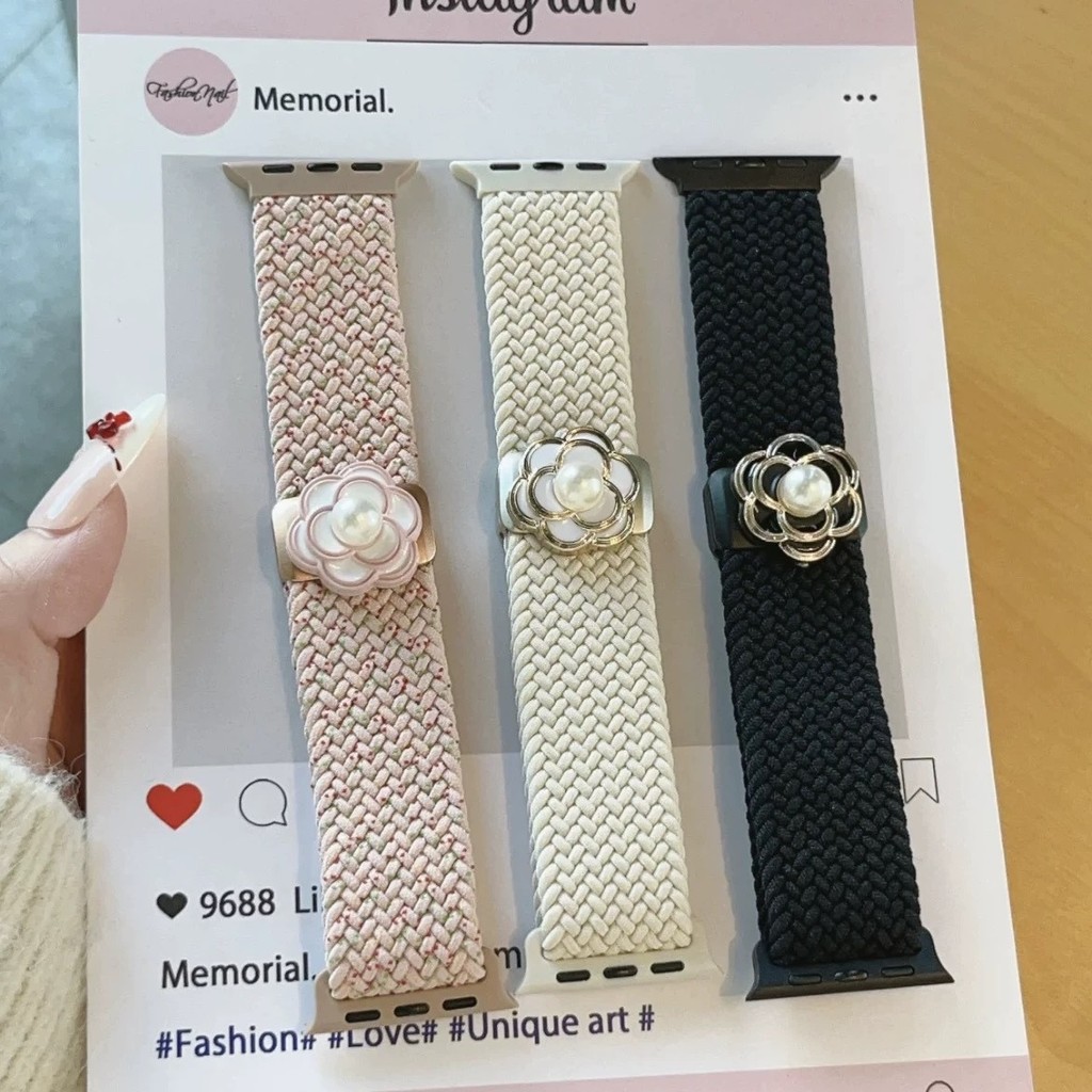 เหมาะสําหรับ i watch S10 9 8 ultra 7 6 SE 5 4 3 หัวเข็มขัดแม่เหล็กสายนาฬิกาไนลอน 38mm40mm41mm42mm44mm46mm49mm