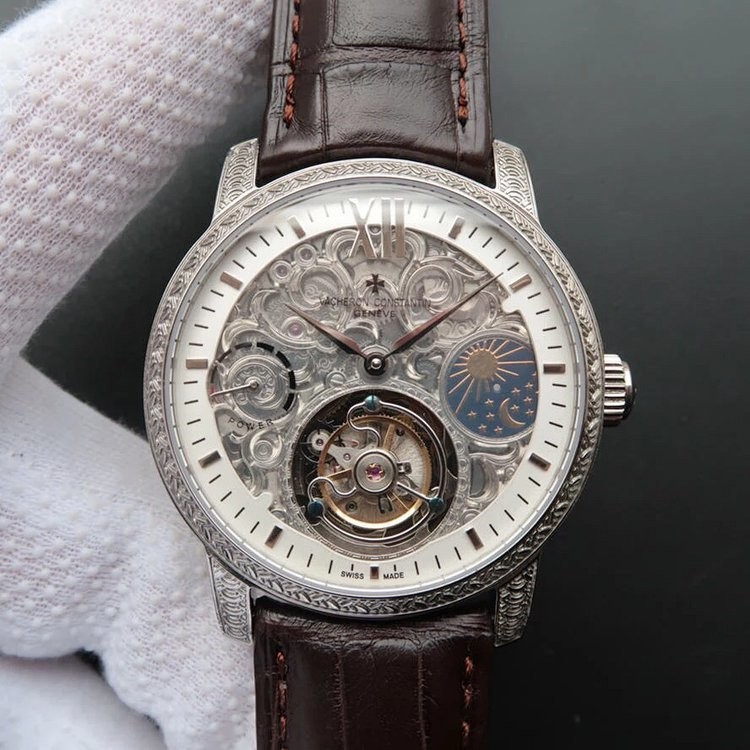 Jiangshi Denton Manual Winding Mechanical Real Tourbillon Movement Hollow Strap