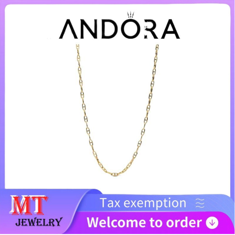 ขายร้อน S925 เงินสเตอร์ลิงคู่สุภาพสตรีเครื่องประดับ DIY Anchor Chain สร้อยคอ 363899ซี00