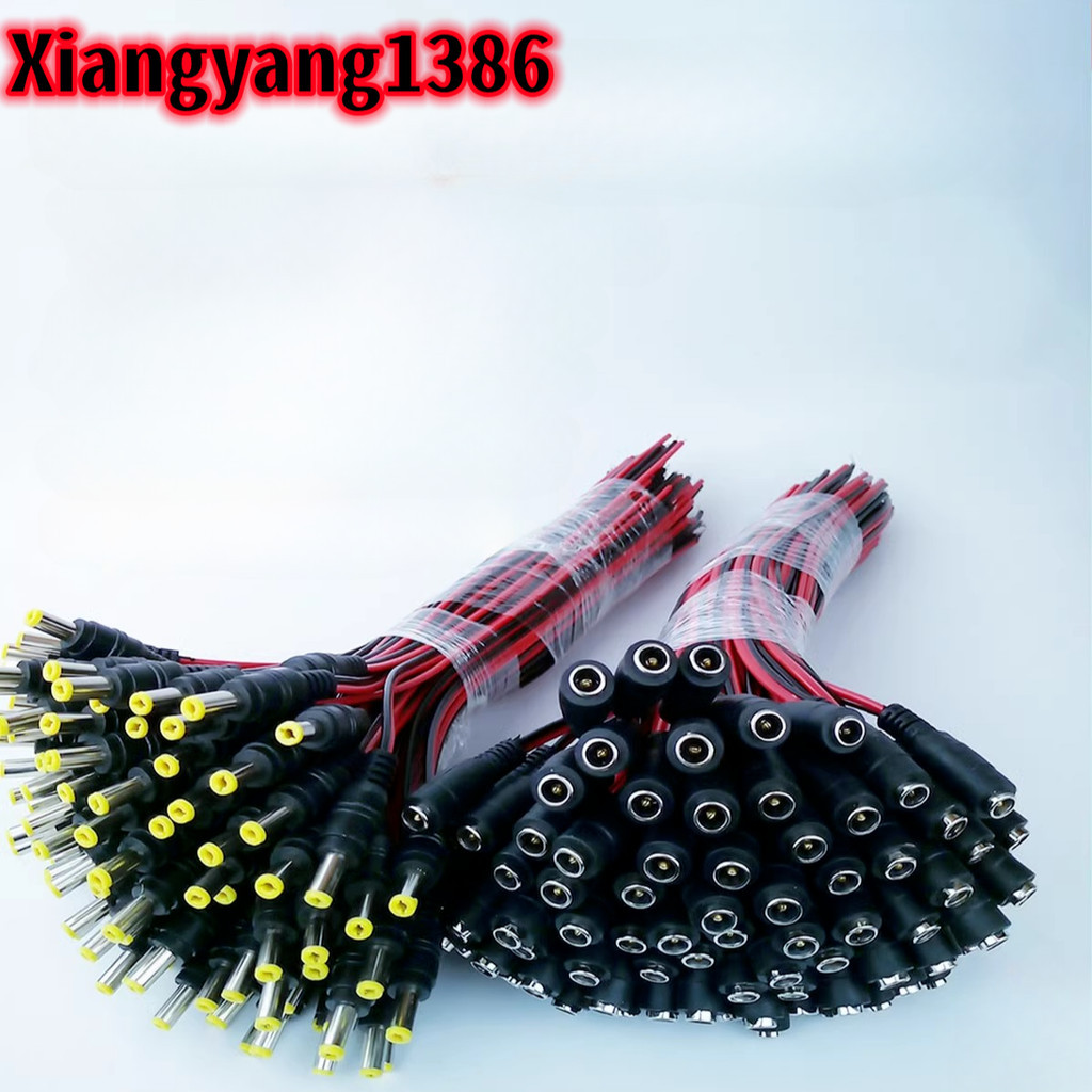 5pcs DC Power ชายหญิงสาย 12V ปลั๊ก DC อะแดปเตอร์สายปลั๊กสําหรับกล้องวงจรปิด DC ปลั๊ก 5.5*2.1 มม.5.5x