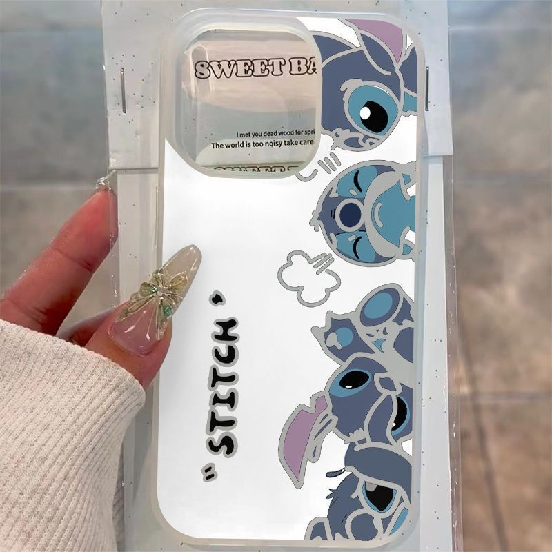 {จัดส่งด่วน} Stitch Family Pattern Frosted Transparent Silicone Soft Phone Case เหมาะสําหรับ iPhone x/xs/xr/xsmax/7/8plus/11Promax/12/13/14Promax/15 Shock-resistant All-Included Protective Case