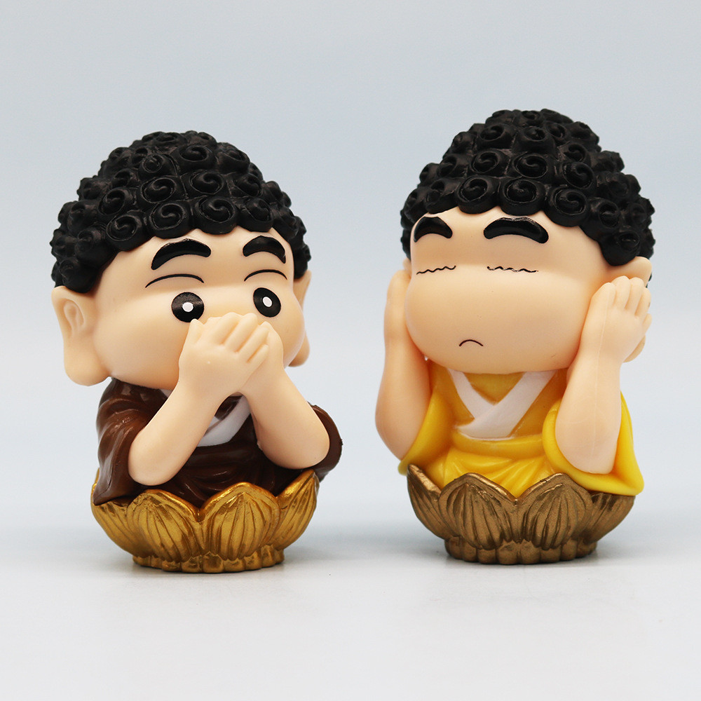 💥 จัดส่งจากประเทศไทย 💥4 ชิ้น/เซ็ต Crayon Shin chan คอสเพลย์ศากยมุนีอะนิเมะรูป COD สต็อกรูปตุ๊กตาของเล่นสําหรับของขวัญเด็กคอลเลกชันเครื่องประดับรถบ้านเค้กตกแต่ง - รูปที่ 5