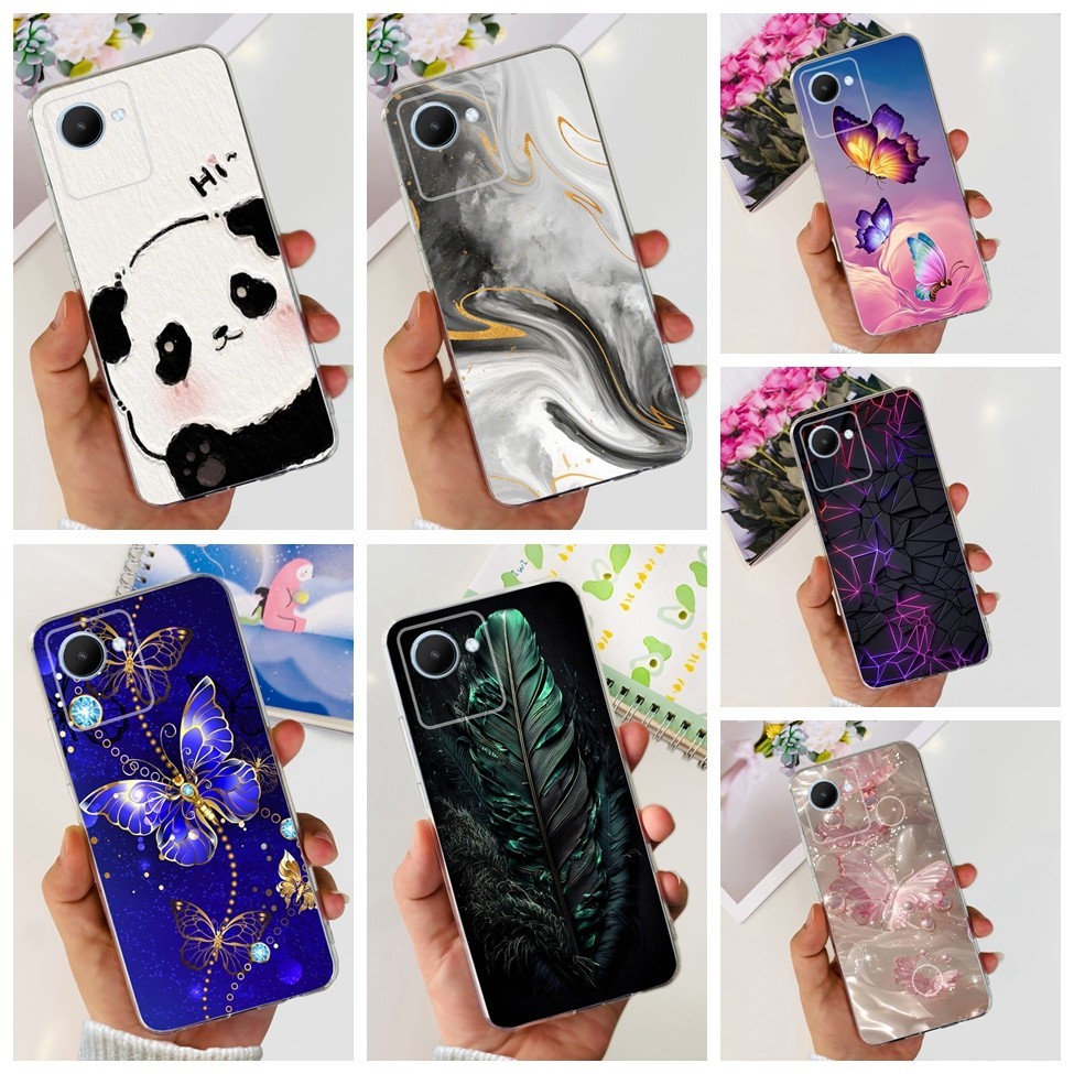 สําหรับrealme C30s RMX3690 กรณีC30 RMX3581 โปร่งใสน่ารักความงามนุ่มTPUเคสโทรศัพท์สําหรับRealme C30 R