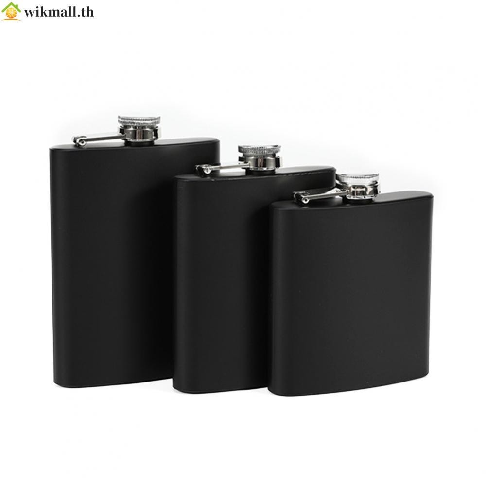 【WIK】Vodka Whiskey Flask Water Bottle Embroidered Metal 201 Stainless Steel