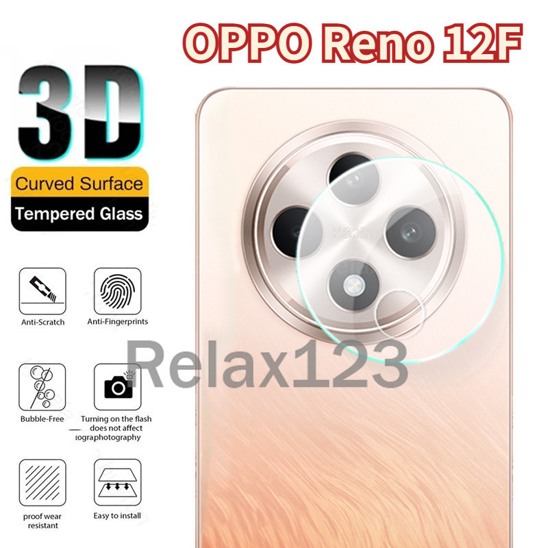 สําหรับ OPPO Reno 12 F 5G OPPO Reno12 F 5G OPPO Reno12F 5G 2024 Clear 3D กล้องเลนส์ป้องกันหน้าจอกลับกระจกนิรภัยป้องกันฟิล์มฝาครอบ