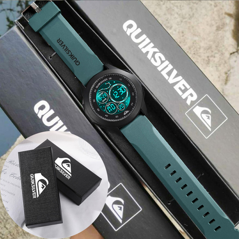 Quiksilver ผู้ชาย Starry Sky ยาง Led นาฬิกาดิจิตอล