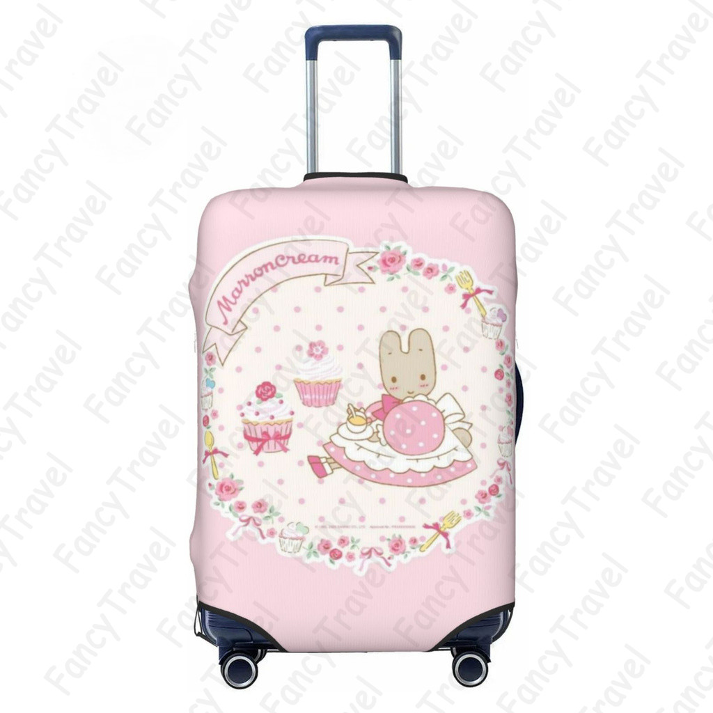 Fancytravel Marron ผ้าคลุมกระเป๋าเดินทาง กระเป๋าเดินทาง ผ้ายึดได้เยอะ กันฝุ่น กันรอย สวมใส่ได้ ข้น 18/20/22/24/26/28/32นิ้ว