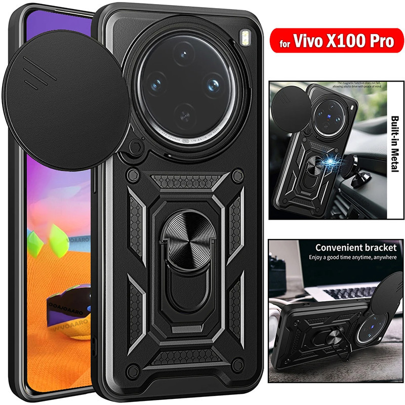 สไลด์กล้องเลนส์สําหรับoppo Reno12 F Reno12F Reno 12F 5Gกันกระแทกเคสโทรศัพท์เกราะแหวนปลอกวงเล็บStent Pushกล้องป้องกันกรณีฮาร์ดปกหลัง