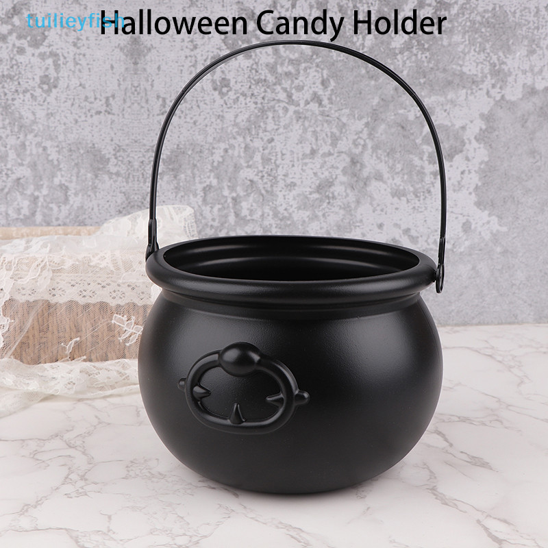 tuilieyfish ตัวช่วยสร้างขนาดใหญ่แม่มด Cauldron ตกแต่ง Prop ฮาโลวีนไอริชตาราง Centerpieces Candy ผู้ถือตารางตกแต่งฮาโลวีน IH
