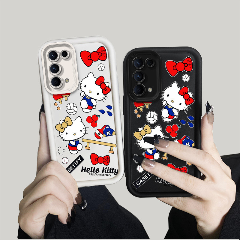 Oppo reno3 reno4 reno 4z reno5 reno 5z reno 5 pro reno6 reno 6z reno7 reno 7 z reno8 reno 8z reno 8t reno 8 pro 4g 5g เคสโทรศัพท์สุภาพสตรีสไตล์กันกระแทกรวมทุกอย่างซิลิโคนป้องกันขอบ เคส